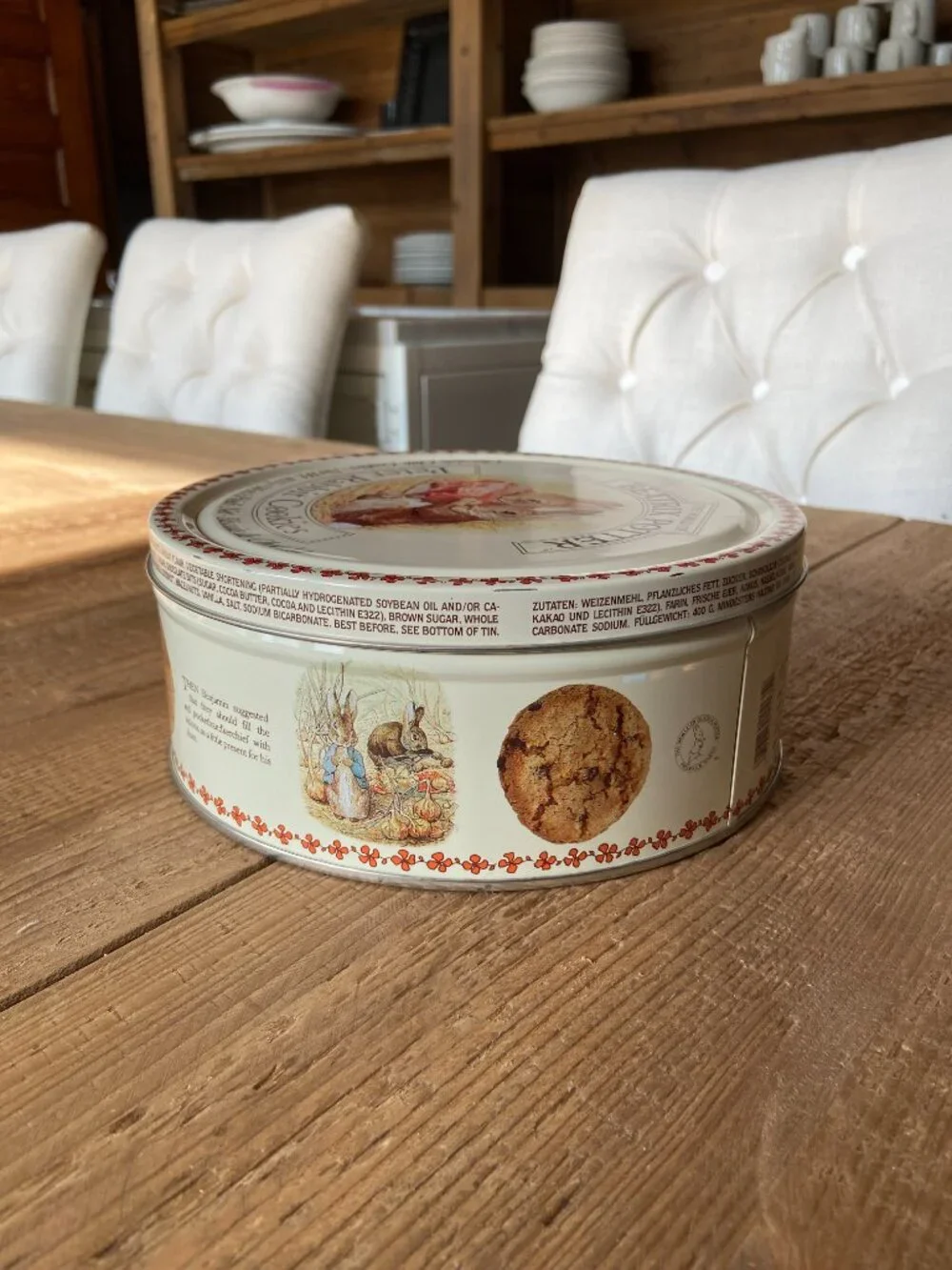 vintage beatrix potter cookie tin, peter rabbit collectible tin, beatrix potter